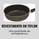 Jogo de Caçarolas Preto 5 Peças com Utensílios e Tampa de Vidro